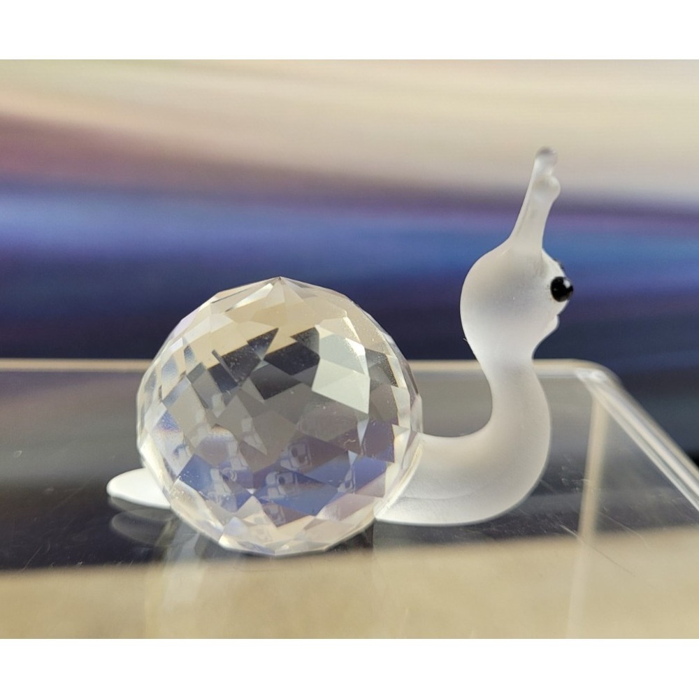SWAROVSKI Snail Crystal/Frosted Smiling - with original box, Vintage - Picture 3 of 7